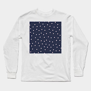 Dainty Flowers on Navy Long Sleeve T-Shirt